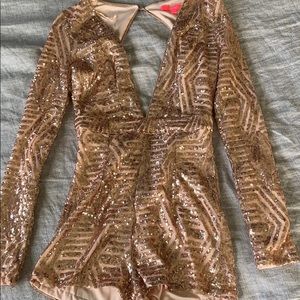 sequined romper